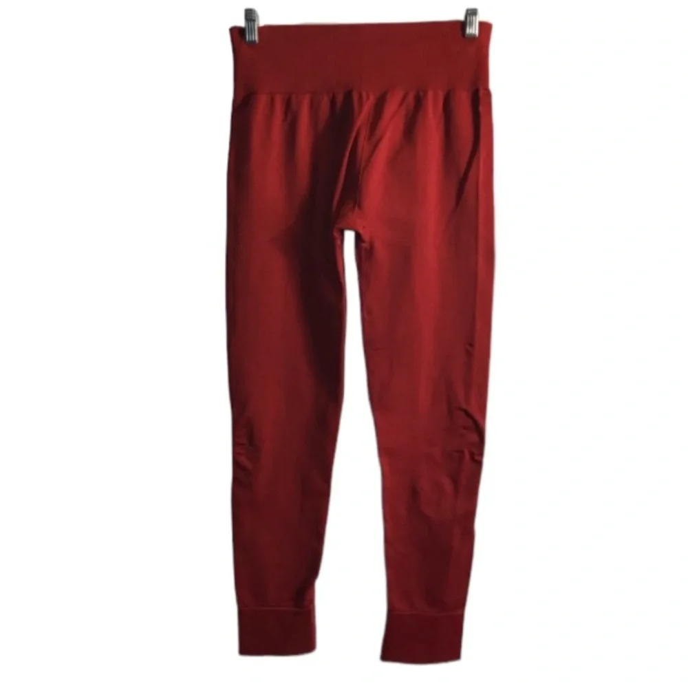 Carbon38 Brand Women’s M/L solid dark red leggings tights in EUC - Picture 2 of 7